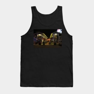 Blurry view into a Coffee shop area with street art Tank Top